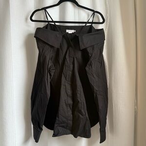 Good American Black Off-Shoulder Blouse